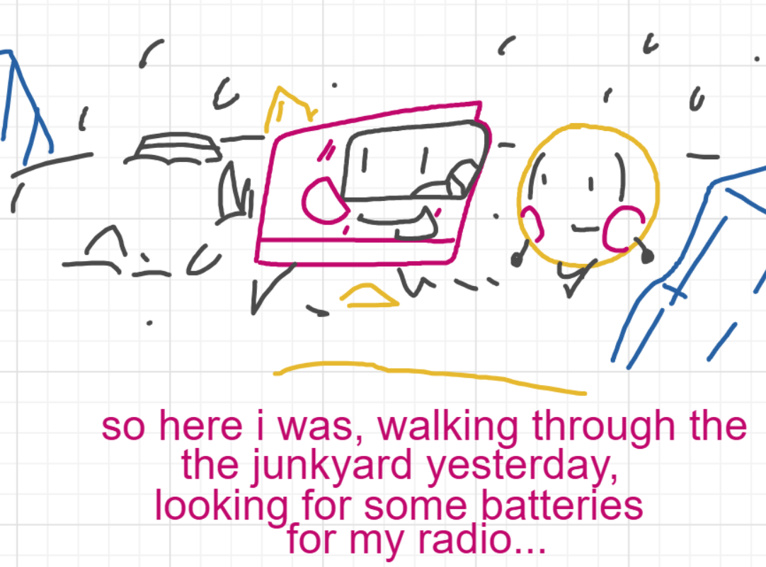 A panel from I've Been Everywhere, Man, episode nine of the Board Boards object show by Furretwalk/WalkingFurret.